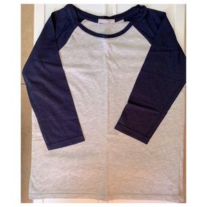 BERSHKA WOMEN BASEBALL TSHIRT IN SMALL WORN TWICE NEW CONDITION